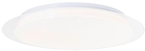 Lightbox Basic LED Deckenlampe mit transparentem Rahmen - weiße | Basic LED Deckenlampe mit transparentem Rahmen - weiße Deckenleuchte für jeden Raum - Ø 40 cm - LED integriert - 24 W , 2400