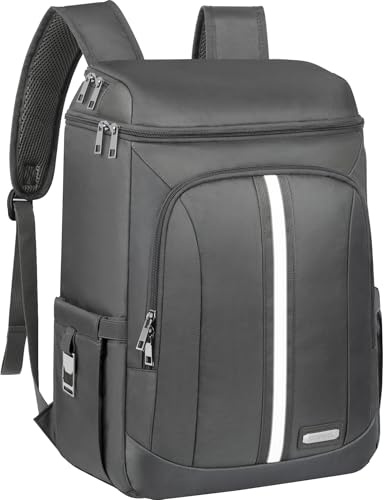 Kühlrucksack, 2 isolierte Fächer, Rucksack, auslaufsicher, doppelstöckig, leicht, Kühltasche für Damen und Herren