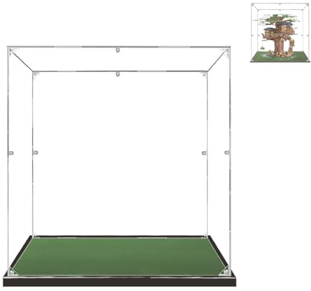 BOOVAX Vitrine für Lego 21318 - Acryl Klar Schaukasten für [Baumhaus] - Vitrine - 40x40x42cm | 2mm