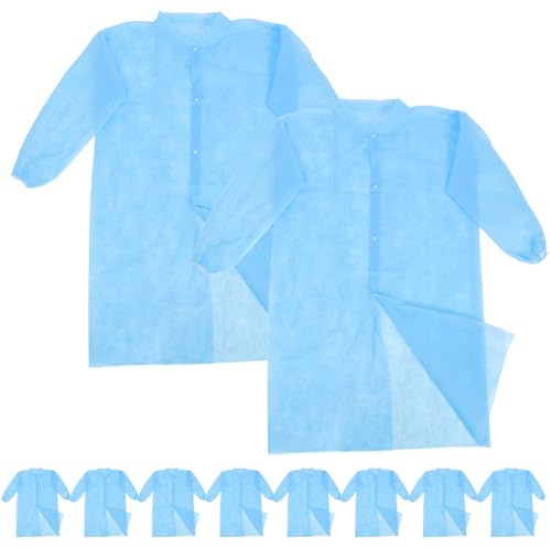 SOESFOUFU 10pcs Disposable Lab Coats Women Lab Coat Men Breathable Protective Suit