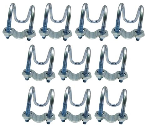 10 morsetti a doppia croce per tubi in acciaio e metallo, clip a doppia vite, connettori verticali orizzontali