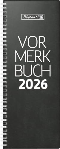 BRUNNEN Vormerkbuch Mod. 784 '26 | 108×297 mm, Kunststoff, schwarz