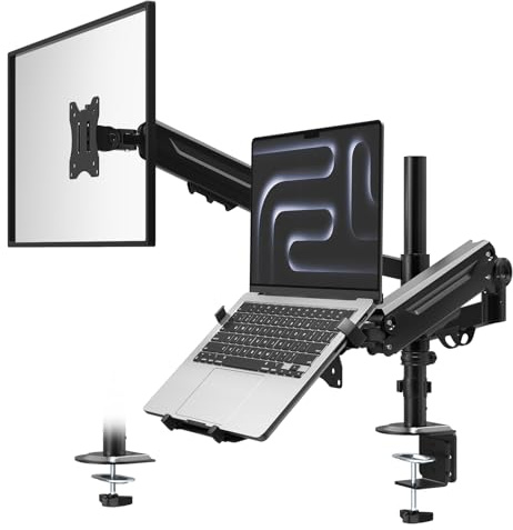 Monitor Halterung mit Laptop Arm für 35 Zoll Bildschirm bis zu 18 Notebook