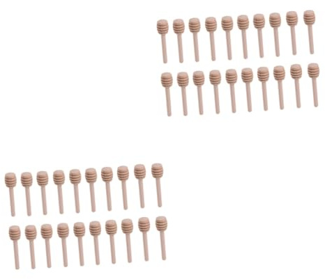 Mobestech 2 Series Palo De Miel Arrendajo Diminuto Pequeño Cuchara Mini Agitador De Miel Agitador De Jarabe Bambú 20 Piezas*2