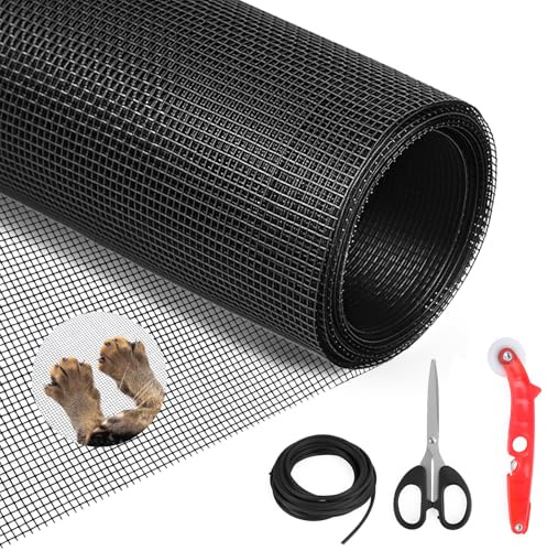 Mosquitera para Ventana 120x250cm, Malla Mosquitera de Fibra de Vidrio, Tela Mosquitera Ventana Recortable a Medida, Ajustable Sin Perforaciones, para Ventanas y Puertas, Anti Mosquitos, Negro