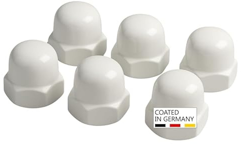 PB Schrauben® Hutmuttern - Stk I Pulverbeschichtete Hutmutter Edelstahl – DIN 1587 | Rostfreie Kappenmuttern Coated in Germany – V2A I Schutzkappe –