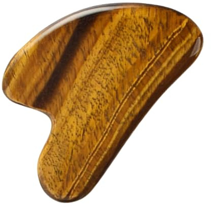 VICASKY Schabebrett Aus Tigerauge Für Gua-sha-massage Schmerzlinderung Und Körpermassage Hellbraun