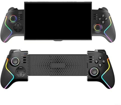 HEIBTENY Joystick Hall Effect Controller Wireless Pro per Switch 2/1 con Impugnatura Ergonomica, 600 mAh, 10 ore di autonomia, supporto vibrazioni, accessorio da gioco nero