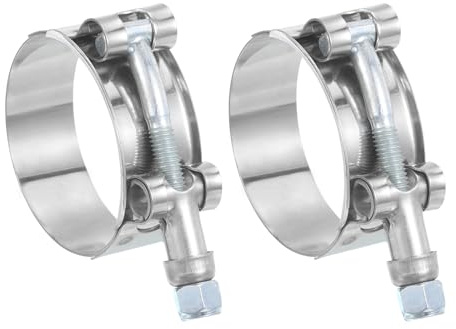 Colliers de serrage en acier inoxydable ajustables Collier de serrage à boulon en T acier inoxydable 201, paquet 2, plusieurs tailles(4349mm)