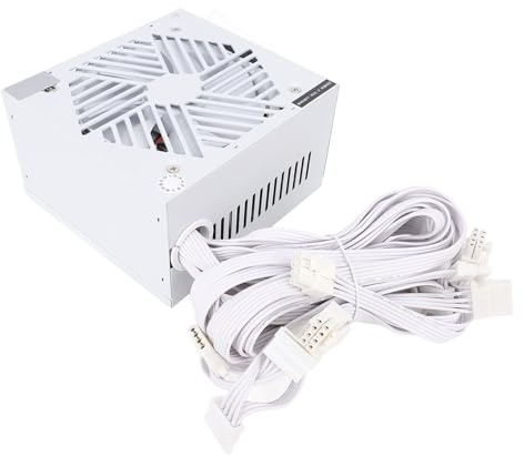 Dioche Fuente de Alimentación Modular ATX 600W Fuente de Alimentación para Computadora Diseño Modular | Control de Temperatura Inteligente | Ahorro de Energía de Alta Eficiencia | Ideal para Juegos y