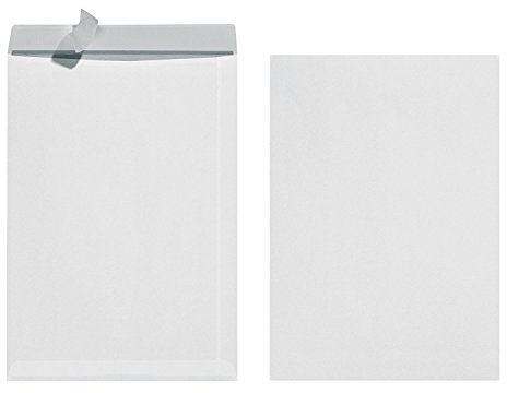 Herlitz 10837599 Versandtasche B4, mit Haftklebung, 50 Stück eingeschweißt weiß (2x25, weiß)
