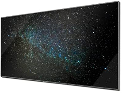 banjado Glas Magnettafel (110 x 55cm) - Magnetwand Glas - Magnetpinnwand als Memoboard - Pinnwand Magnettafel Küche, Büro, Kinderzimmer - Nachthimmel