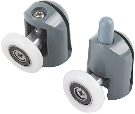 Duschkabine Rollen, einzelne doppelte pop-up Riemenscheibe Räder Messing tragen Hardware Schiebetür Roller Duschraum Kabine Zubehör für Glas Dusch Schiebetüren (Single Wheel)