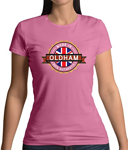Dressdown Made in Oldham 100% Authentic - Womens Crewneck T-Shirt - Azalea - Large