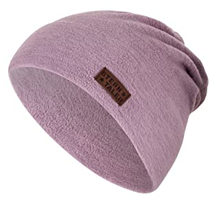 Sterntaler Baby Mädchen Slouch-Beanie Melange Mütze - Kinderbeanie aus Microfleece, Lila, Größe 49