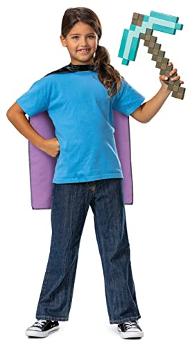Disguise Minecraft Pickaxe and Cape Costume Set, Official Minecraft Costume Accessories for Kids, One Size, Dimoand