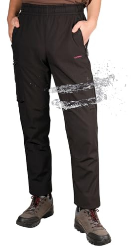 Tofern Winter Herren Damen Thermo Hosen Fleece Gefüttert Outdoorhose Wasserdicht Skihose Softshellhose Arbeitshose Schneehose Trekkinghose Warm Winterhose