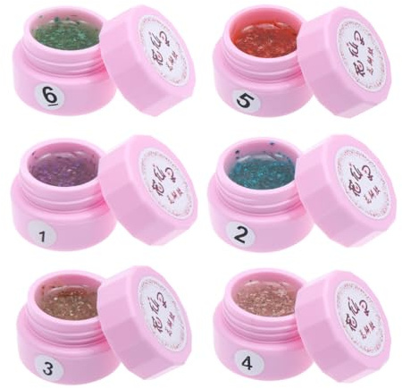 Beavorty 6 Piezas Pulidor Uñas Gel Constructor Uñas Primer Para Uñas Pulidor De Uñas Pinta Uñas Laca De Uñas Esmalte Uñas Gel Para Uñas Gel De Uñas Esmalte De Gel Apagado Ultravioleta