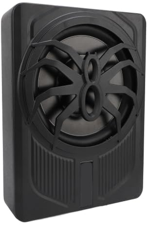 SENECESLI 10In 800W Under Seat Powered Car Subwoofer, Slim Powered Subwoofer with Low Level Input, Blue LED Lights, Truck Subwoofer (Multicolor)