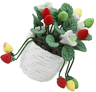 TOYANDONA Dolls House Miniature Miniature Flowerpot Desktop Flower Basket Ornaments Doll House Accessory Flower Basket Decor