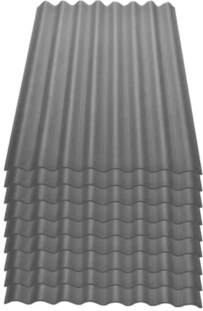 Onduline Easyline Dachplatte Wandplatte Bitumenwellplatten Wellplatte 9x0,76m² - grau
