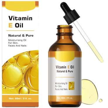 Natürliches Bio Vitamin E Öl, Vitamin E Tropfen mit Jojobaöl, Anti-Aging & Falten Gesichtsöl, Feuchtigkeits Körperöl für Hautpflege Haarpflege Nagelpflege & Massage, Verbessern sie die Hautelastizität