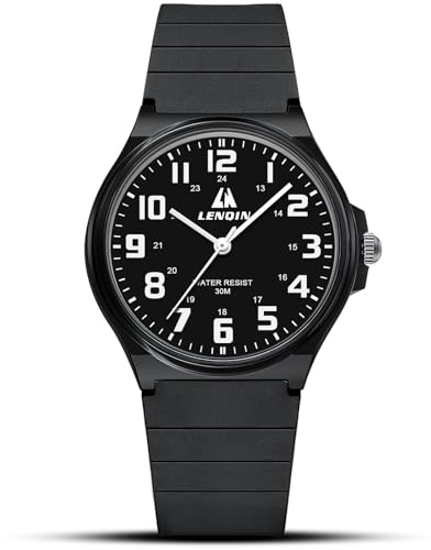 LN LENQIN Mens Watches Analog Quartz Watches for Men 30M Waterproof Fashion Man Designer Wrist Watch Silicone Band