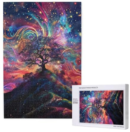 Puzzle 5000 Teile Baum des Lebens Klassische Puzzles für Erwachsene Traum Anspruchsvolles und Lustig Kreatives Unterhaltungsspiel, Holzpuzzle für Erwachsene Als Feiertage Geschenk fur Frauen 2T-1827