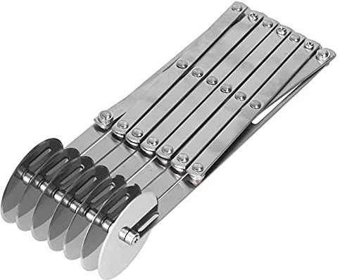 Haofy à Rouleau de Pâte Multi-roues en Acier Inoxydable pour des Biscuits et Pâtisseries à Découper Précis pour les Fournitures de Cuisine (Couteau à sept roues)