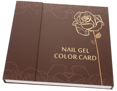 GALPADA 120 Spaces Nail Gel Polish Display Book with Abs and Paper Material Easy to Open and Close for Pedicure and Practice Nail Art Painting and Tips Color Chart Organizer