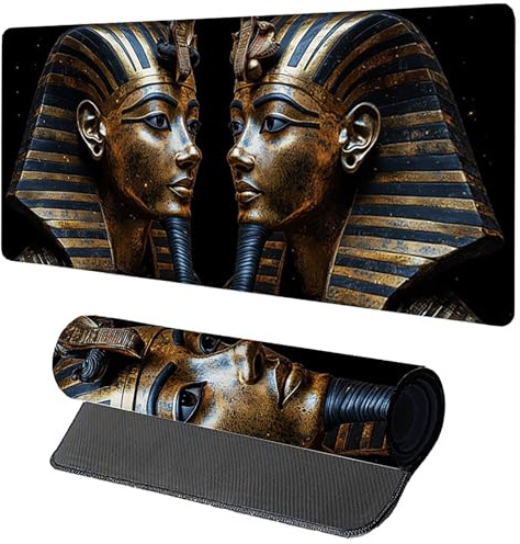 Statue Mouse Mat 700x400x3mm, Gaming Mouse Pad Man, Large Desk Mat Non-Slip Rubber Base XXL Mousepad with Stitched Edge, Gaming Accessories Keyboard Mousepad, for Computer Accessories Laptop S-1992