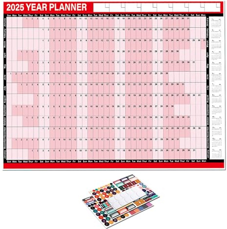 Jahreskalender 2025, Familien-Organizer, Jahresplaner, Jahreskalender 01/bis 12/Wand