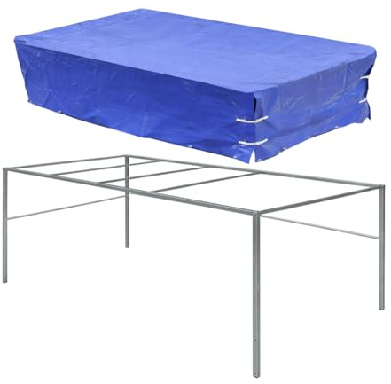 Aufbau PKW Anhänger mit Hochplane Polyester kompatibel für STEMA Basic 750 | Anhänger Plane als Hochplane mit Gummigurt und Aufbau, Ösen und Schnallen, für PKW Anhänger Preiswert&Gut