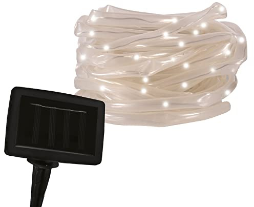 MAUK® Solar LED Lichtschlauch Weiß | Weihnachtsbeleuchtung Außen & Innen | XMAS Deko