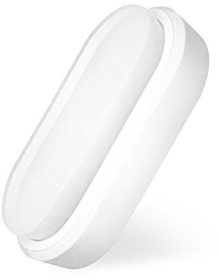 LED Oberputz Aufputz Panel Wandlampe Wandleuchte Deckenleuchte Deckenlampe Lampe Oval Ø 220mm 110mm 6500K Kaltweiß 18 Watt Ip44 für innen und Außenbreich