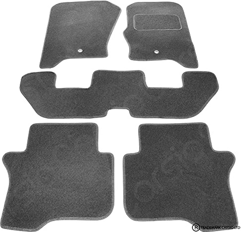 Landrover Discovery 4 2010+ 7 Seater 4 Piece Set Car Mats UK-Made Tailored Fit Carpet Floor Mats Full Coverage Compatible Accessory Black Trim
