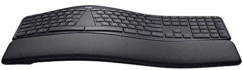 Logitech ERGO K860 Wireless Split Keyboard - Tastiera Ergonomica Wireless, Poggiapolsi, Connettività Bluetooth e USB, Compatibile con Windows e Mac, Layout Italiano QWERTY - Grigio