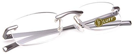 LUFF Lunettes De Lecture Sans Cadre Nouveau Rétro Métal À Ressort Charnière HD Lunettes De Lecture(1.5X)