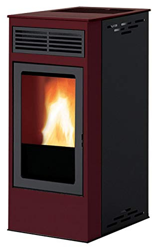 Italiana Camini 810980 ITC Yulia stufa a pellet Acciaio Bordeaux/A+
