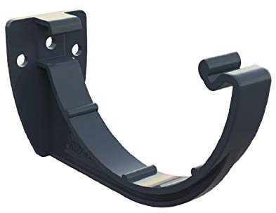 4 x Anthracite Grey Half Round Fascia Gutter Brackets, Freeflow 112mm Systems
