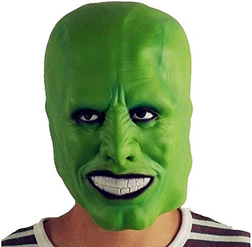 The Mask Jim Carrey Casco Maschera in lattice Accessorio Cosplay Halloween Deluxe Mascherata Costume Puntelli Nero