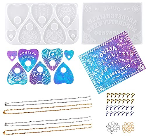 Woohome Schmuck Silikonformen Resin Gießharz Silikonform, 2 Stück Herzförmiger Buchstabe und Zah lResin Silikonform für Basteln DIY, Schmuckherstellung, Anhänger, Halskette, Schlüsselanhänger