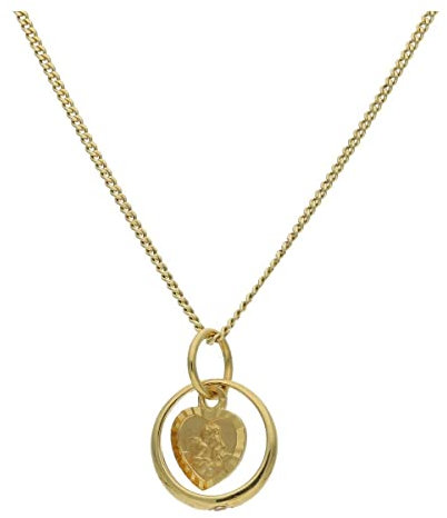 JuwelmaLux Anhänger Taufring mit Schutzengel 585/000 Gold mit synth Zirkonia JL14-02-0201