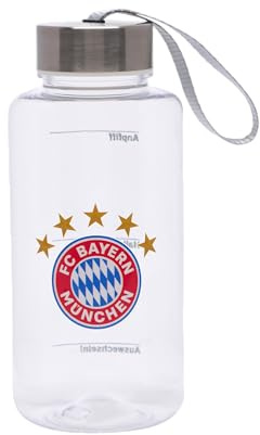 FC Bayern München Trinkflasche I Tritan |Kunststoff I Logo I 0,7l I Fußball