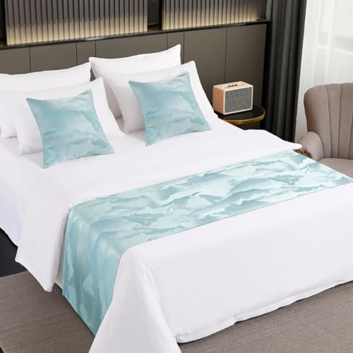 AMBERIS Caminos de Cama y Bufandas, Bufanda de Cama de Estilo Moderno, no se decolora, Suave (Las Fundas de cojín se Venden por Separado)