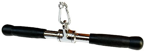 Barra dritta rotante multi-ginnico attacco cavo con manico in gomma Barra rotante attacco cavo (43 cm)