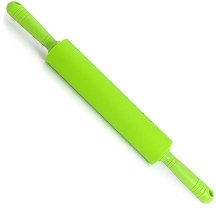Rouleau à pâte en silicone anti-adhésif de 48,5 cm - Grand rouleau à pâtisserie coloré - Outil de pâtisserie - Rouleau à farine de cuisine