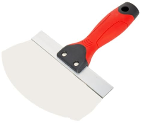 Comphic Lame de Grattoir pour Plâtre, Seau en Acier Inoxydable, Lame Incurvée de 6,5 Pouces pour Peinture, Mortier