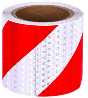 Funnytek Reflektorband Selbstklebend, Reflektierendes Klebeband, 10cm x 10m wasserdicht reflektierendes Klebeband selbstklebendes Warnband Sicherheitsband prägnantes Warnband