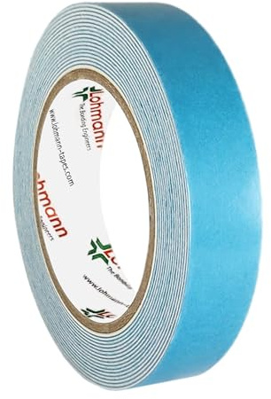 KLEBESHOP24 Duplocoll 918 doppelseitiges Spiegelklebeband weiß, 38 mm x 5 m | hochqualitatives Schaumklebeband, 1 mm dick